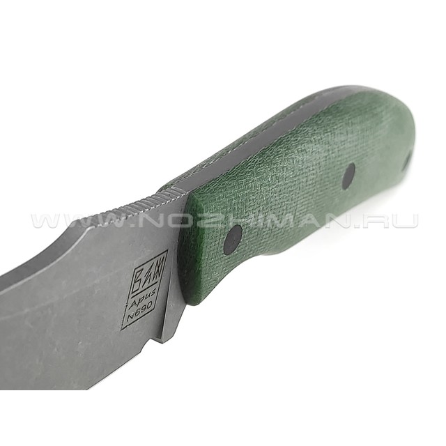 ZH Knives нож Palmistry сталь N690, рукоять Micarta green