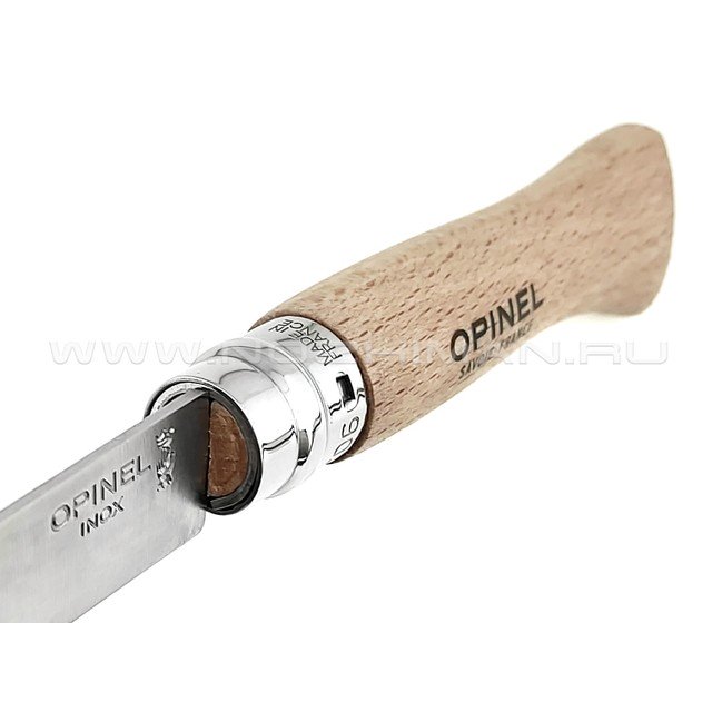 Нож Opinel №6 Inox 123060 сталь Sandvik 12C27, рукоять бук