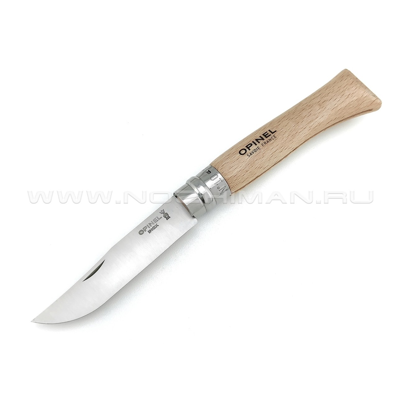 Нож Opinel №10 Inox 123100 сталь Sandvik 12C27, рукоять бук