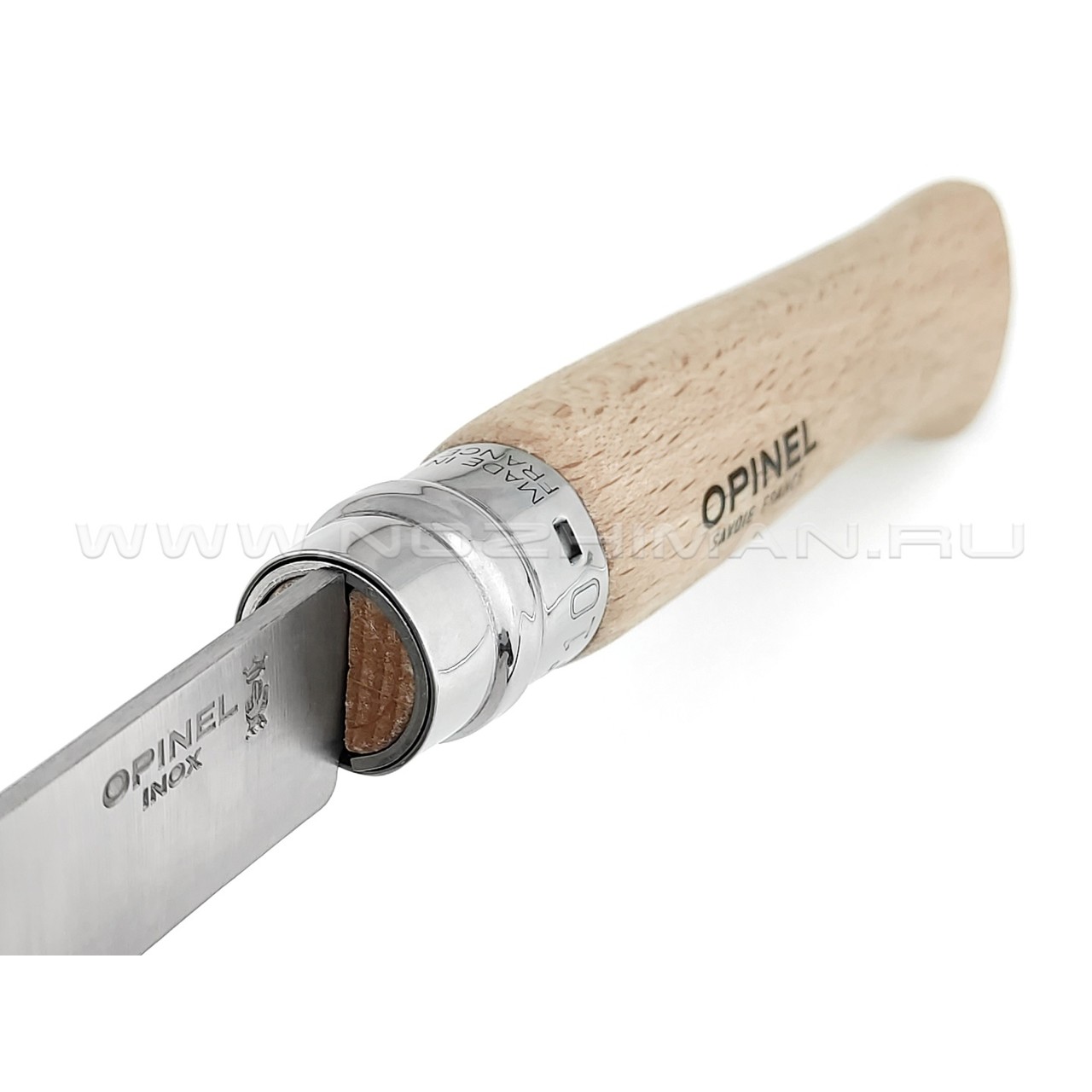 Нож Opinel №10 Inox 123100 сталь Sandvik 12C27, рукоять бук