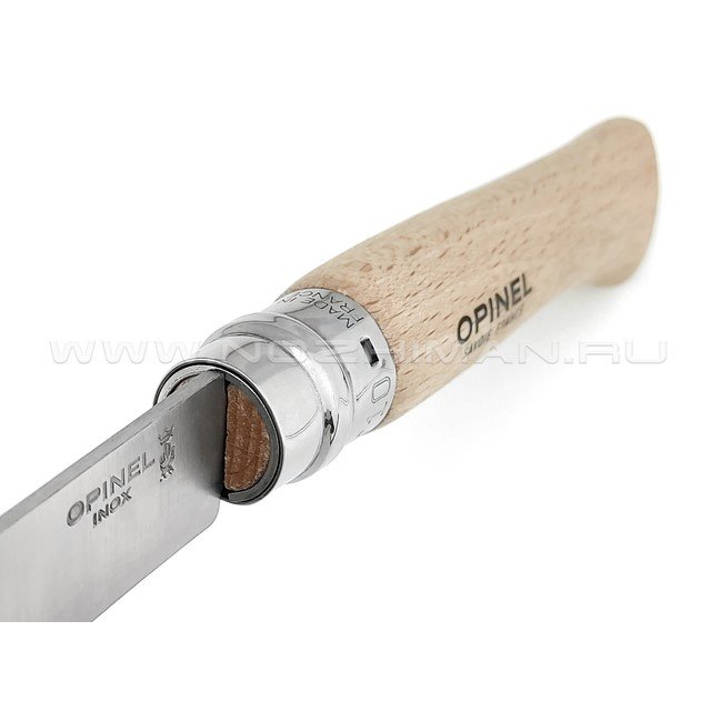 Нож Opinel №10 Inox 123100 сталь Sandvik 12C27, рукоять бук