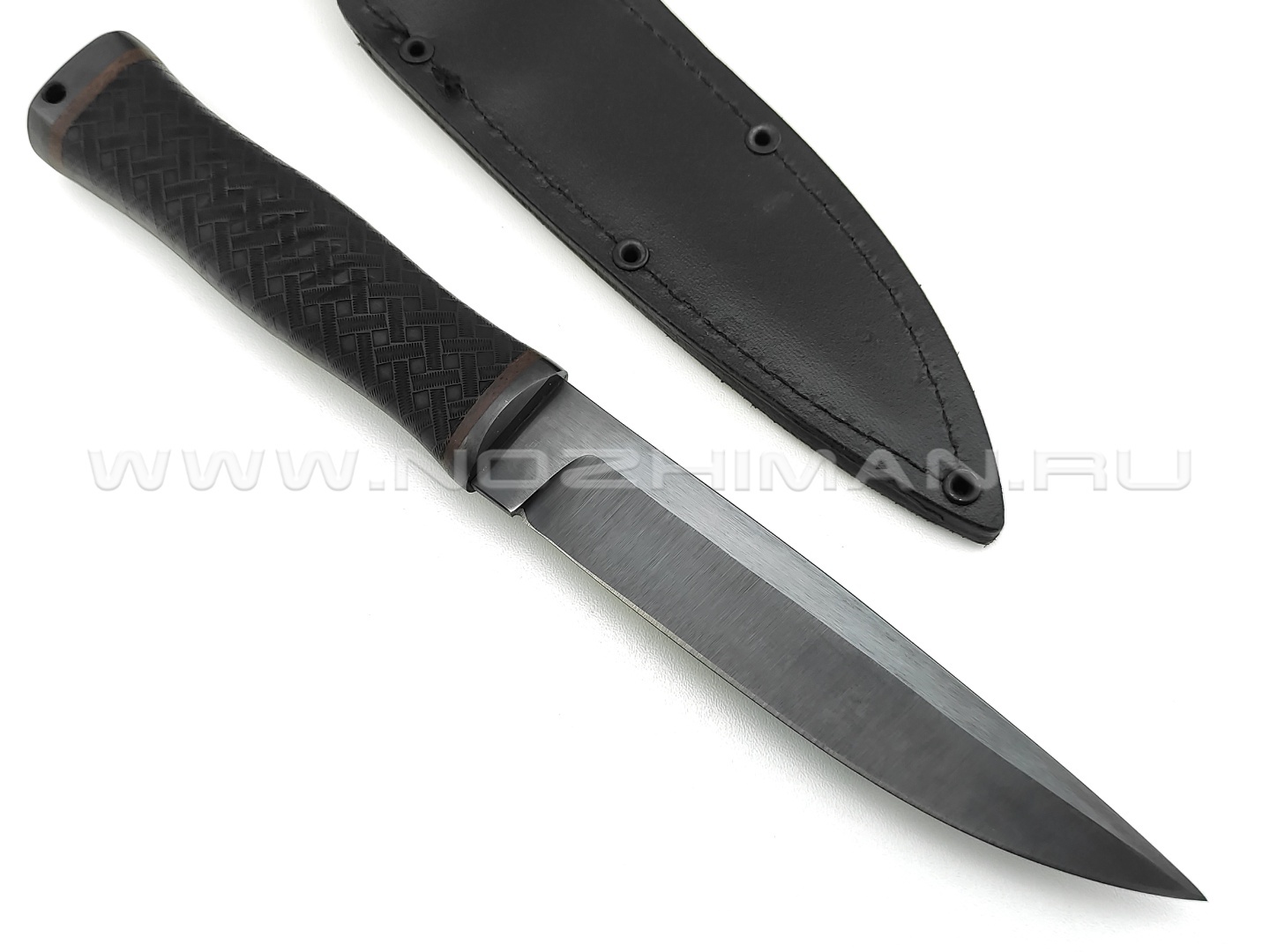 Нож "Гюрза-2" сталь 65Г, рукоять резина (Титов & Солдатова)