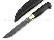 Нож "Засапожный мод.2" сталь 65Г, рукоять граб, латунь (Титов & Солдатова)