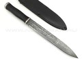 Нож "Горец-1" дамасская сталь, рукоять наборная кожа (Титов & Солдатова)
