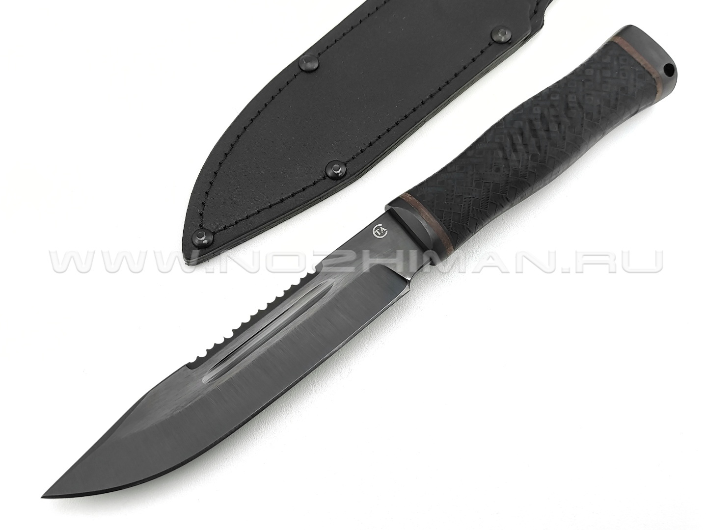 Нож "Удача" сталь 65Г, рукоять резина, сталь (Титов & Солдатова)