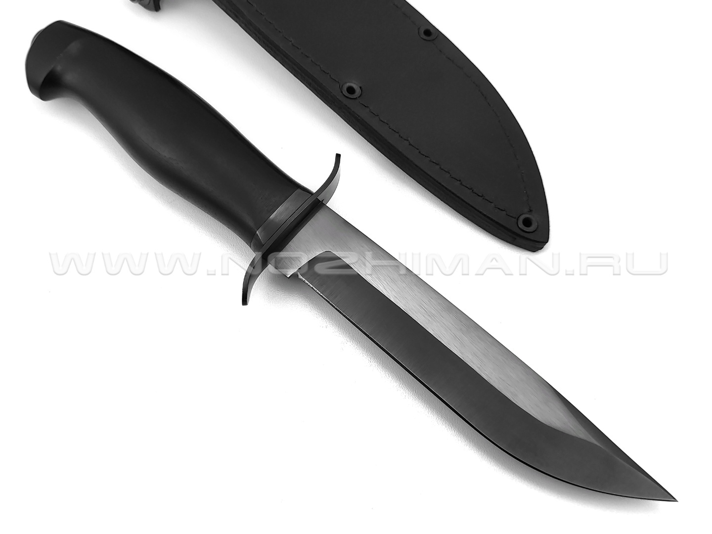 Нож "Макс" сталь 65Г черный, рукоять граб (Титов & Солдатова)