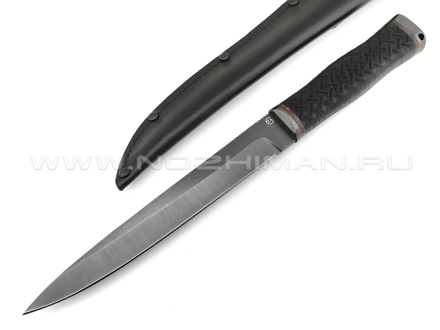 Нож "Стрела" сталь 65Г, рукоять резина, сталь (Титов & Солдатова)