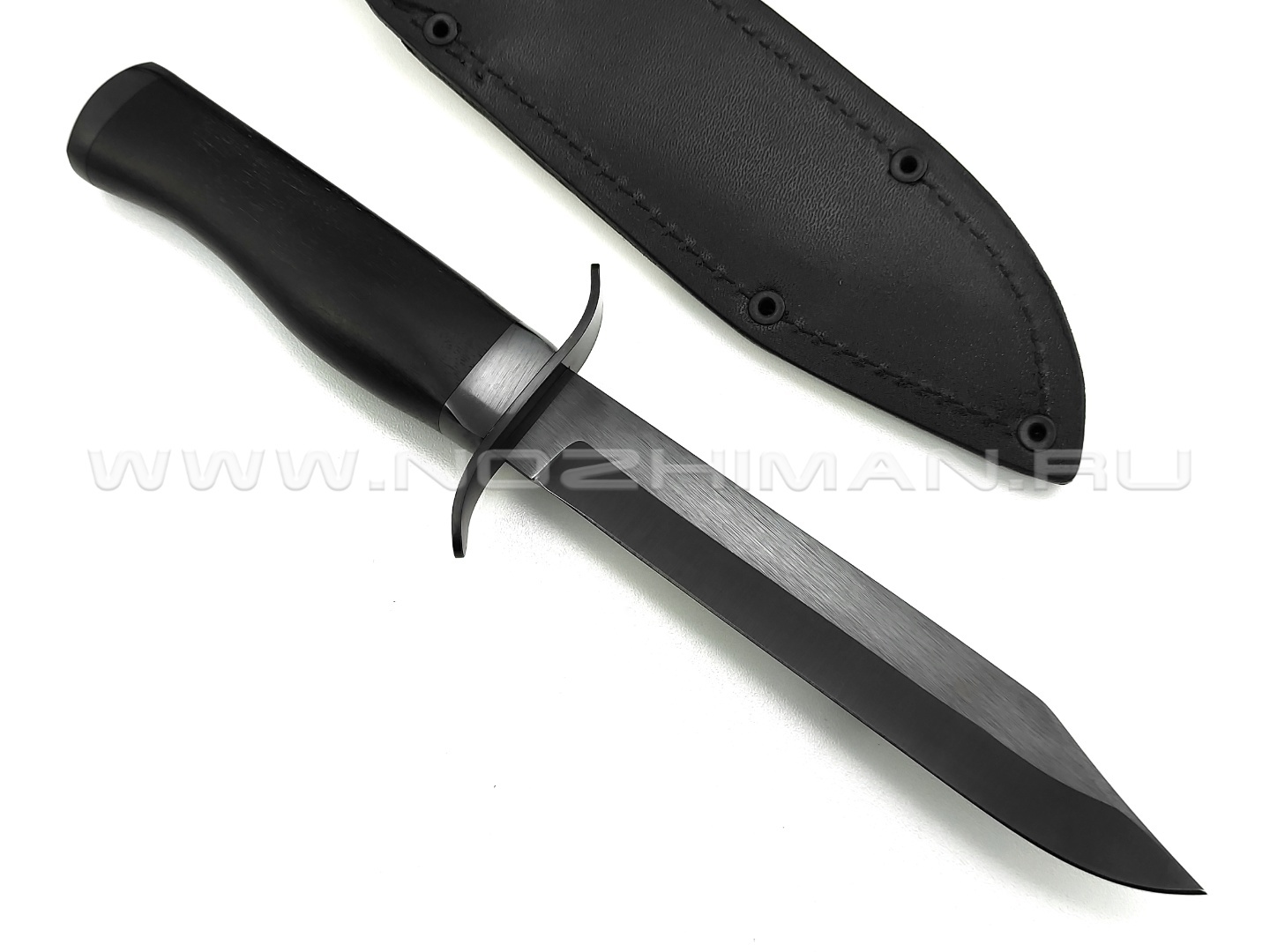 Нож разведчика НР-40 "Спецназ" черный, сталь 65Г, рукоять граб (Титов & Солдатова)