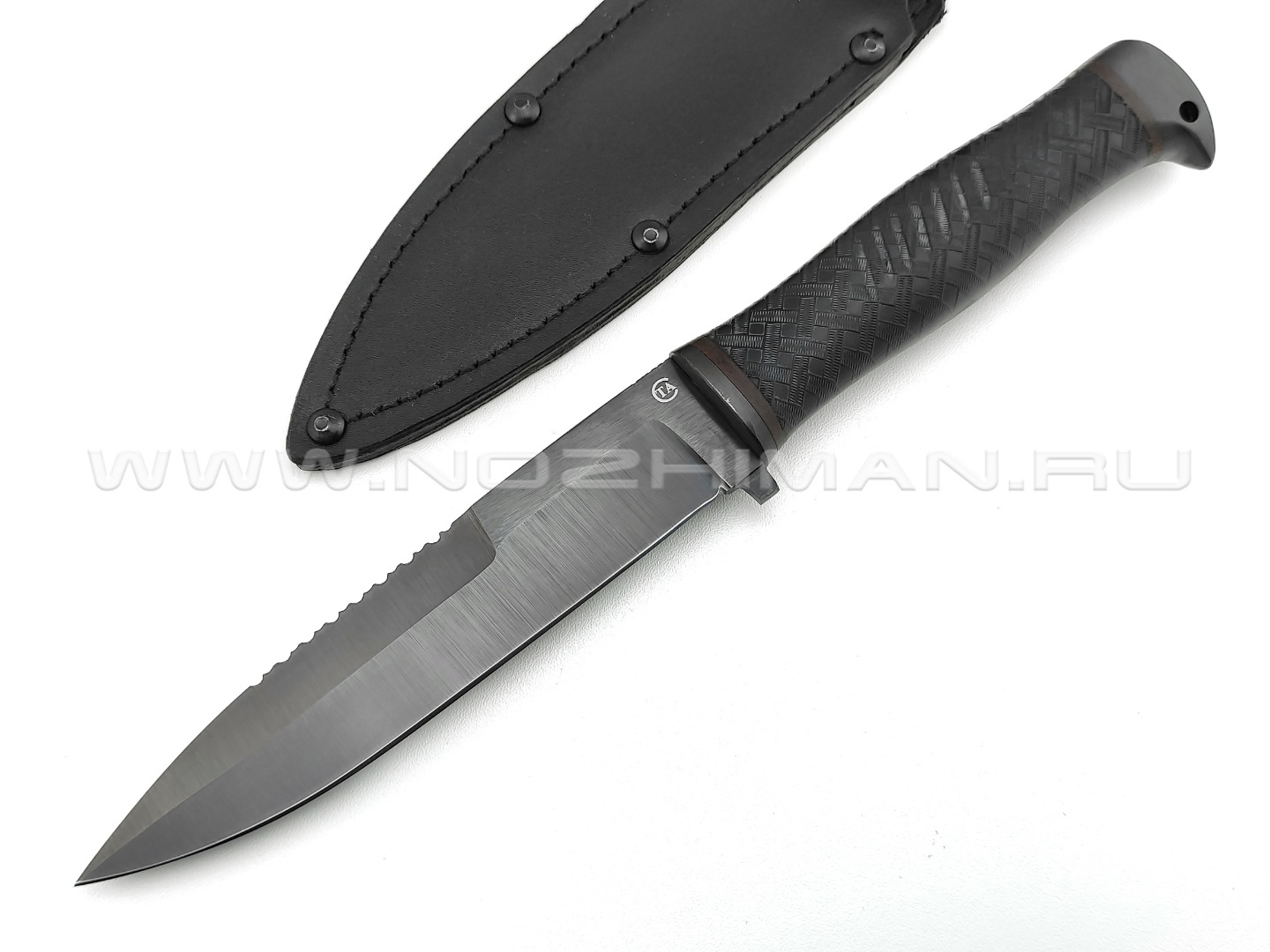 Нож "Мирный" сталь 65Г, рукоять резина, сталь (Титов & Солдатова)