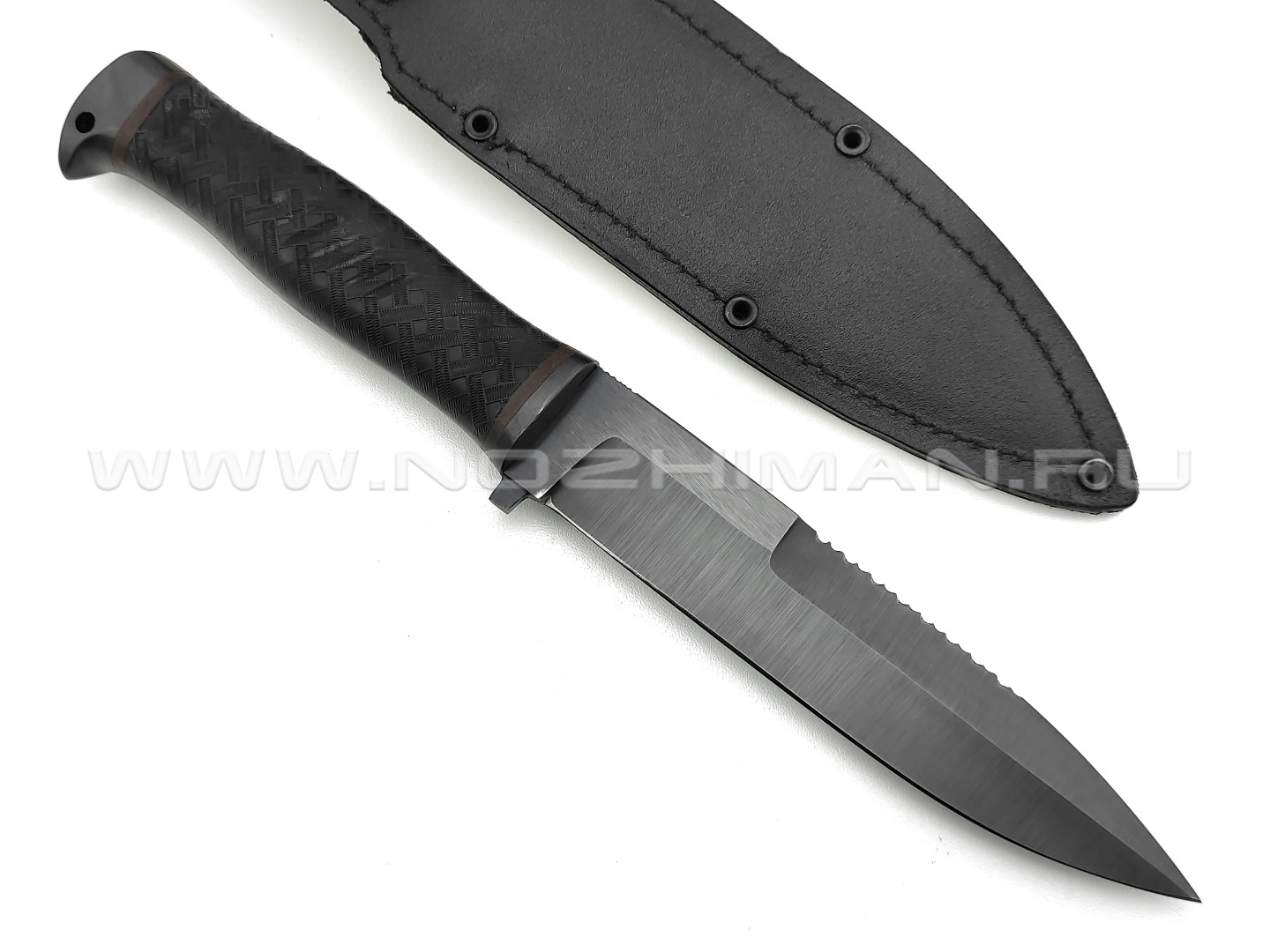 Нож "Мирный" сталь 65Г, рукоять резина, сталь (Титов & Солдатова)