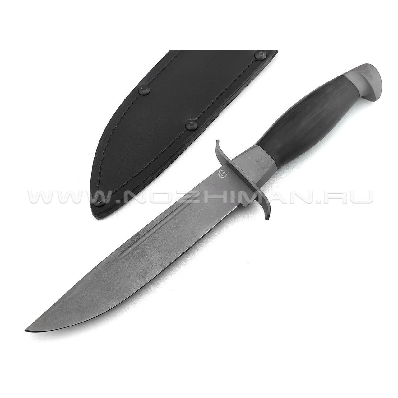Нож "Макс" сталь 65Г серый, рукоять орех, сталь (Титов & Солдатова)