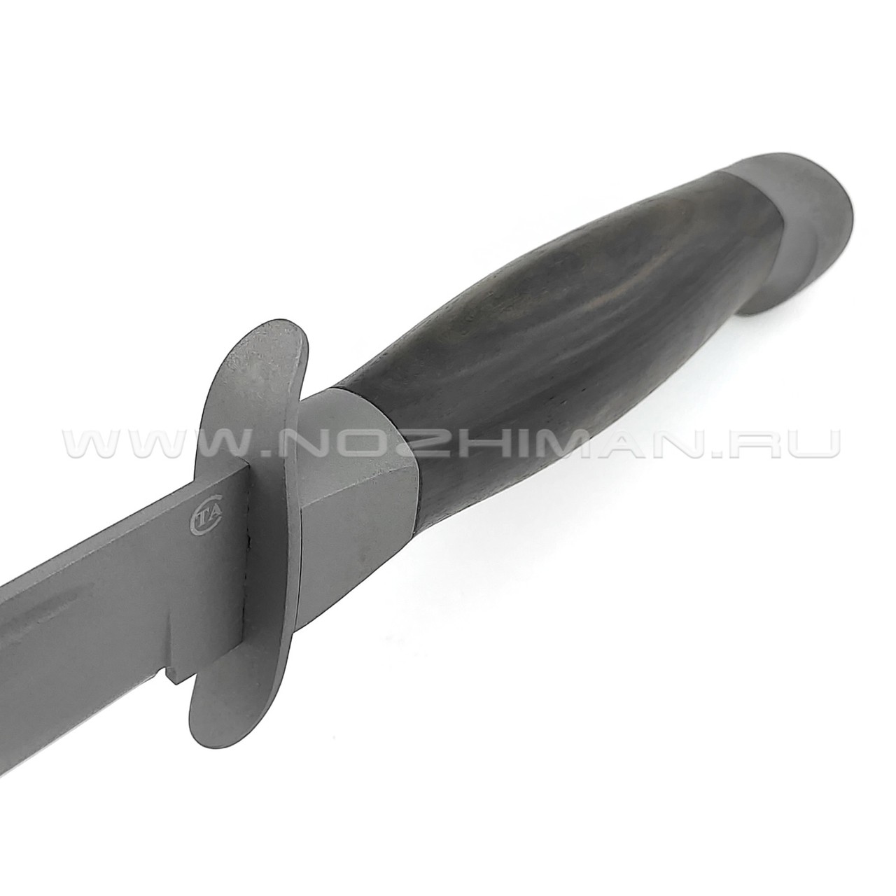 Нож "Макс" сталь 65Г серый, рукоять орех, сталь (Титов & Солдатова)