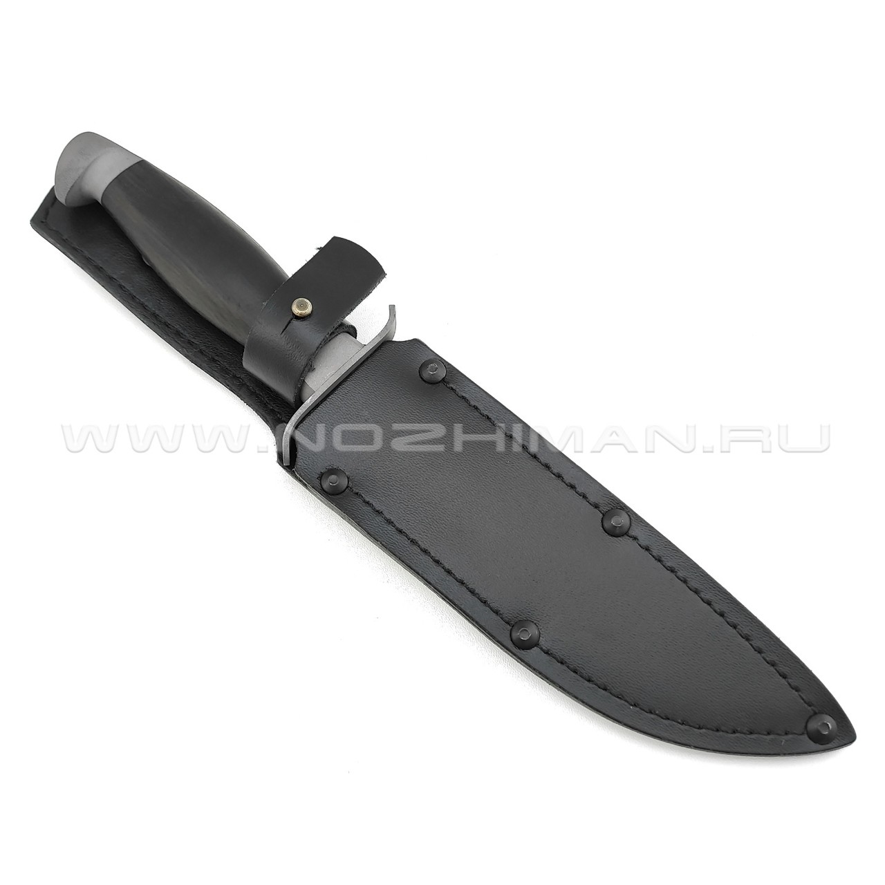 Нож "Макс" сталь 65Г серый, рукоять орех, сталь (Титов & Солдатова)