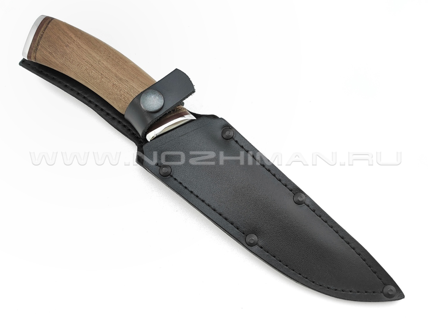 Нож "Гарпун-2" сталь 65Г, рукоять дерево орех (Титов & Солдатова)