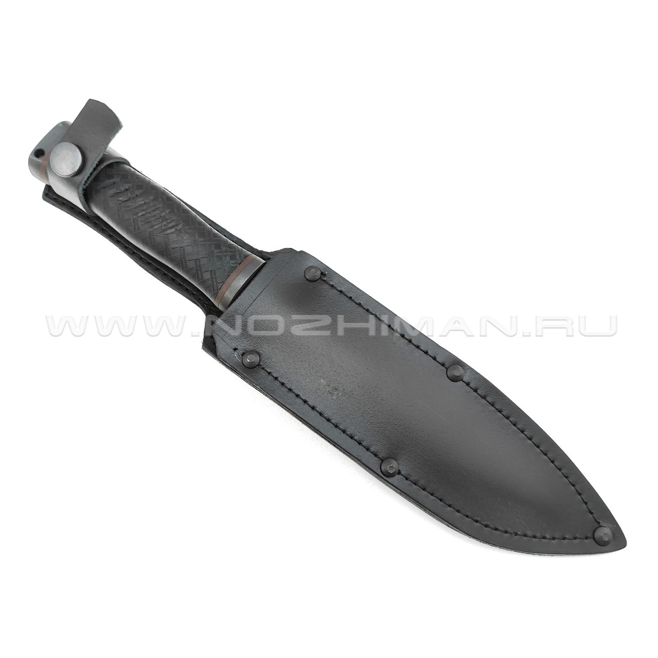 Нож "Ротный-2" сталь 65Г, рукоять резина, сталь (Титов & Солдатова)