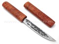 Нож "Якутский Айкути" сталь K340, рукоять карельская береза,  (Тов. Завьялова)