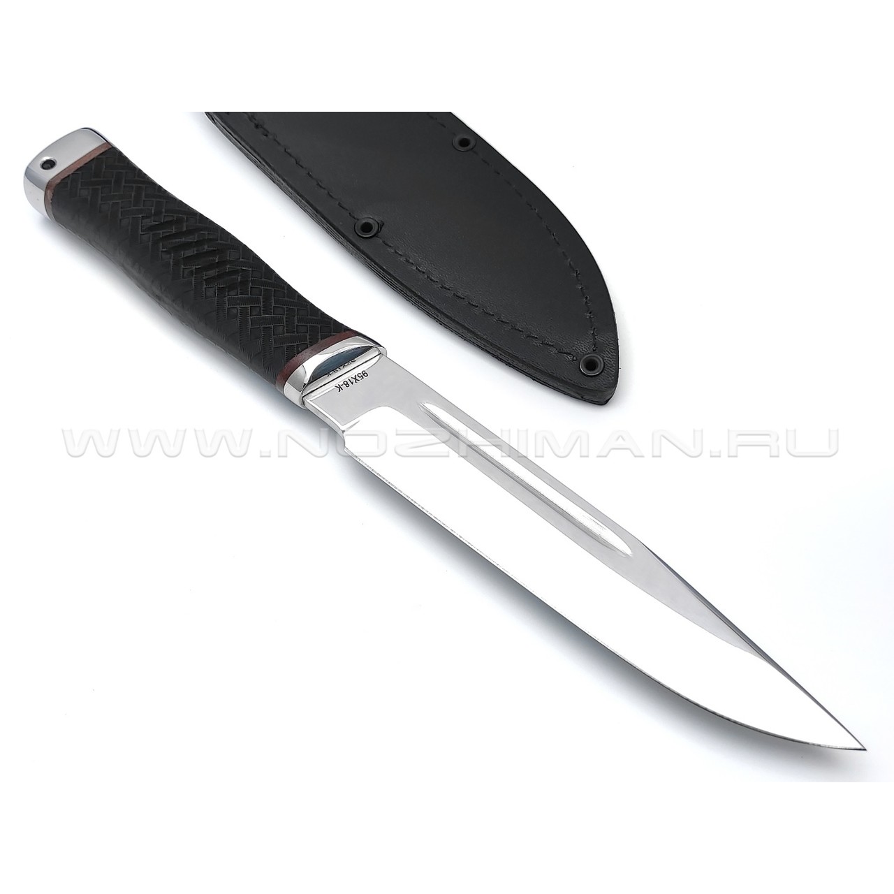 Нож "Казак-1" сталь 95Х18, рукоять резина (Титов & Солдатова)