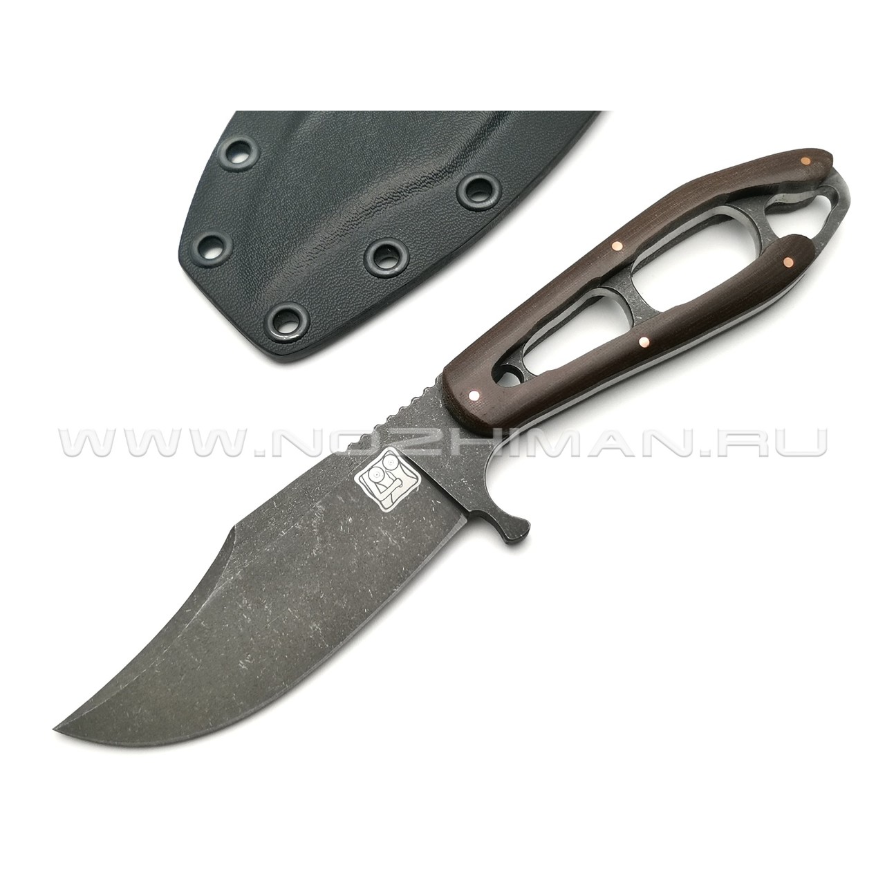 1-й Цех нож "Сиськи" сталь 440C, рукоять микарта