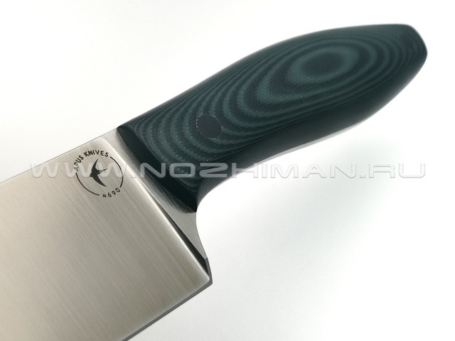 Apus Knives нож Santoku сталь N690, рукоять G10 black and green