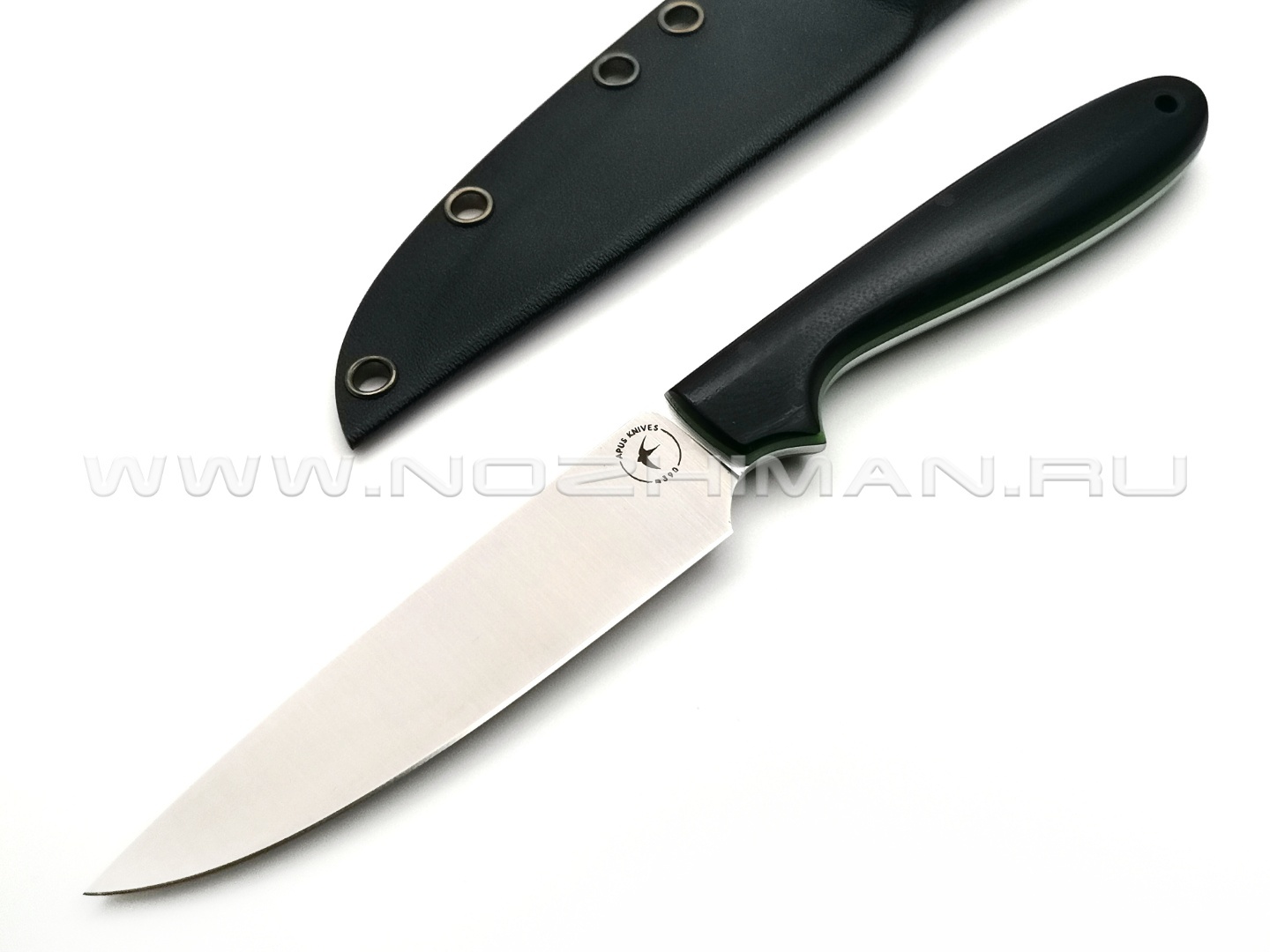 Apus Knives нож Wilson Long XL сталь M390, рукоять G10 black & green