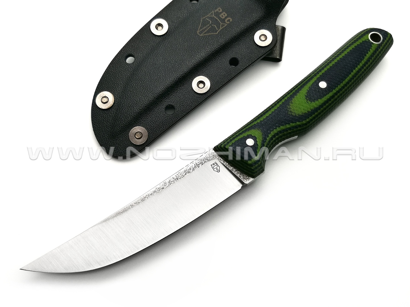 РВС нож "Аники" сталь N690, рукоять микарта black & green