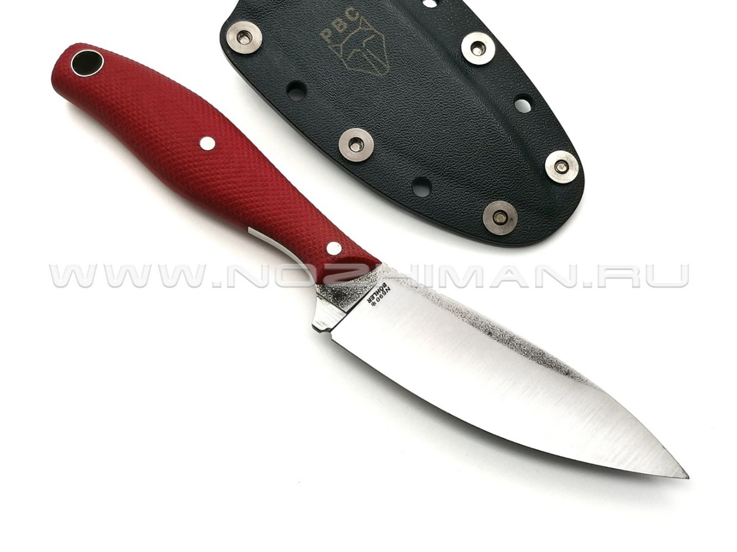 РВС нож "Кастор 1.0" сталь N690, рукоять микарта red