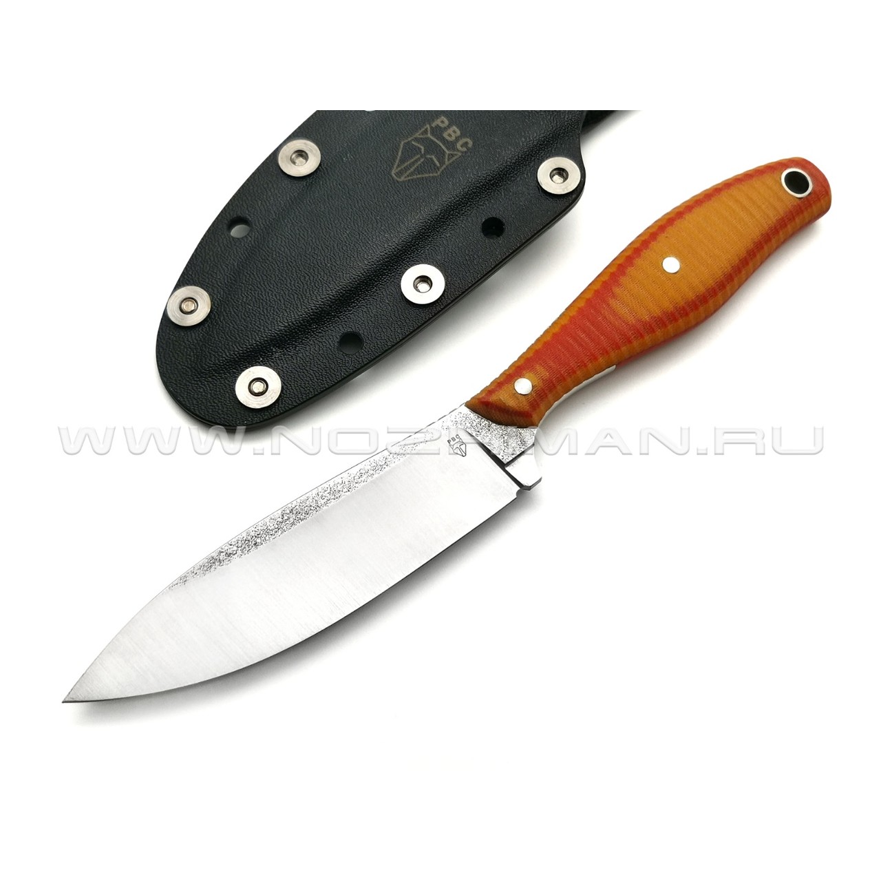 РВС нож "Кастор 3.0" сталь N690, рукоять микарта red & orange