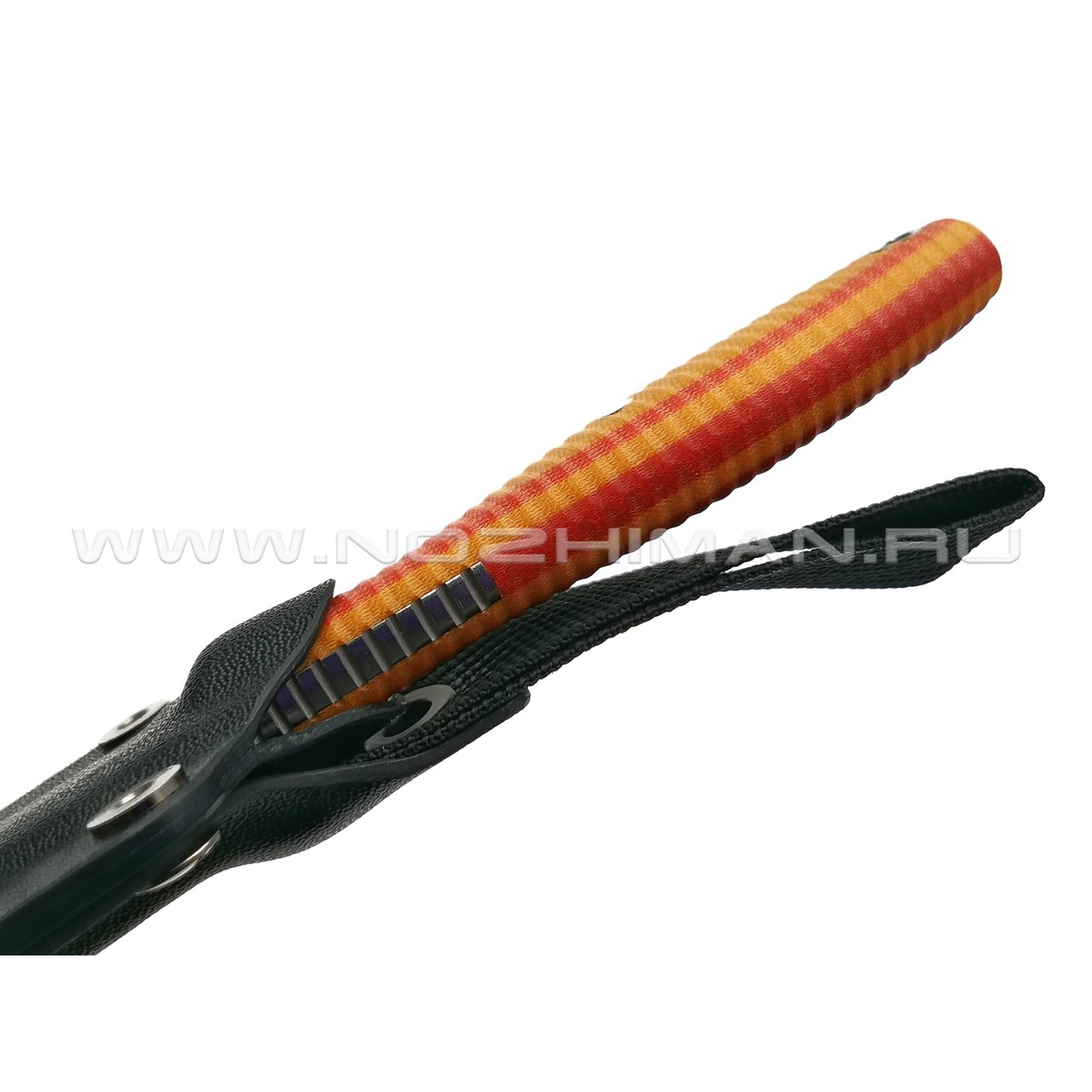 РВС нож "Кастор 3.0" сталь N690, рукоять микарта red & orange