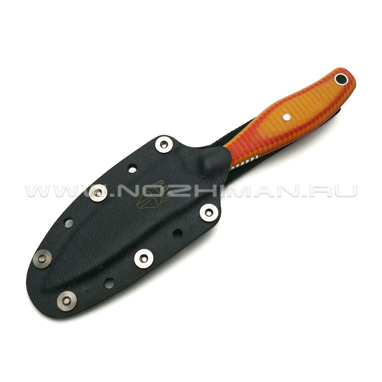 РВС нож "Кастор 3.0" сталь N690, рукоять микарта red & orange