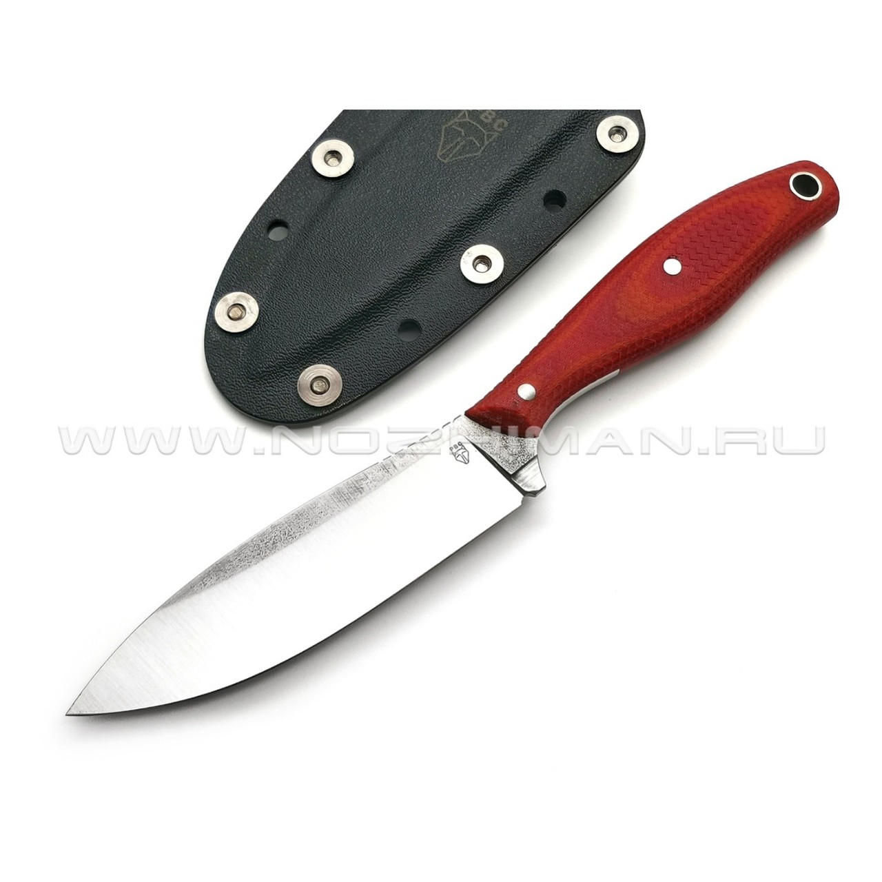 РВС нож "Кастор 3.0" сталь N690, рукоять микарта red & orange (2)