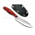 РВС нож "Кастор 3.0" сталь N690, рукоять микарта red & orange (2)