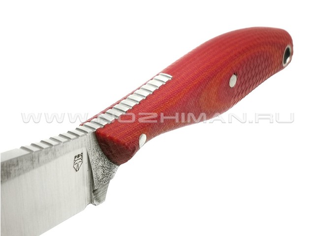РВС нож "Кастор 3.0" сталь N690, рукоять микарта red & orange (2)