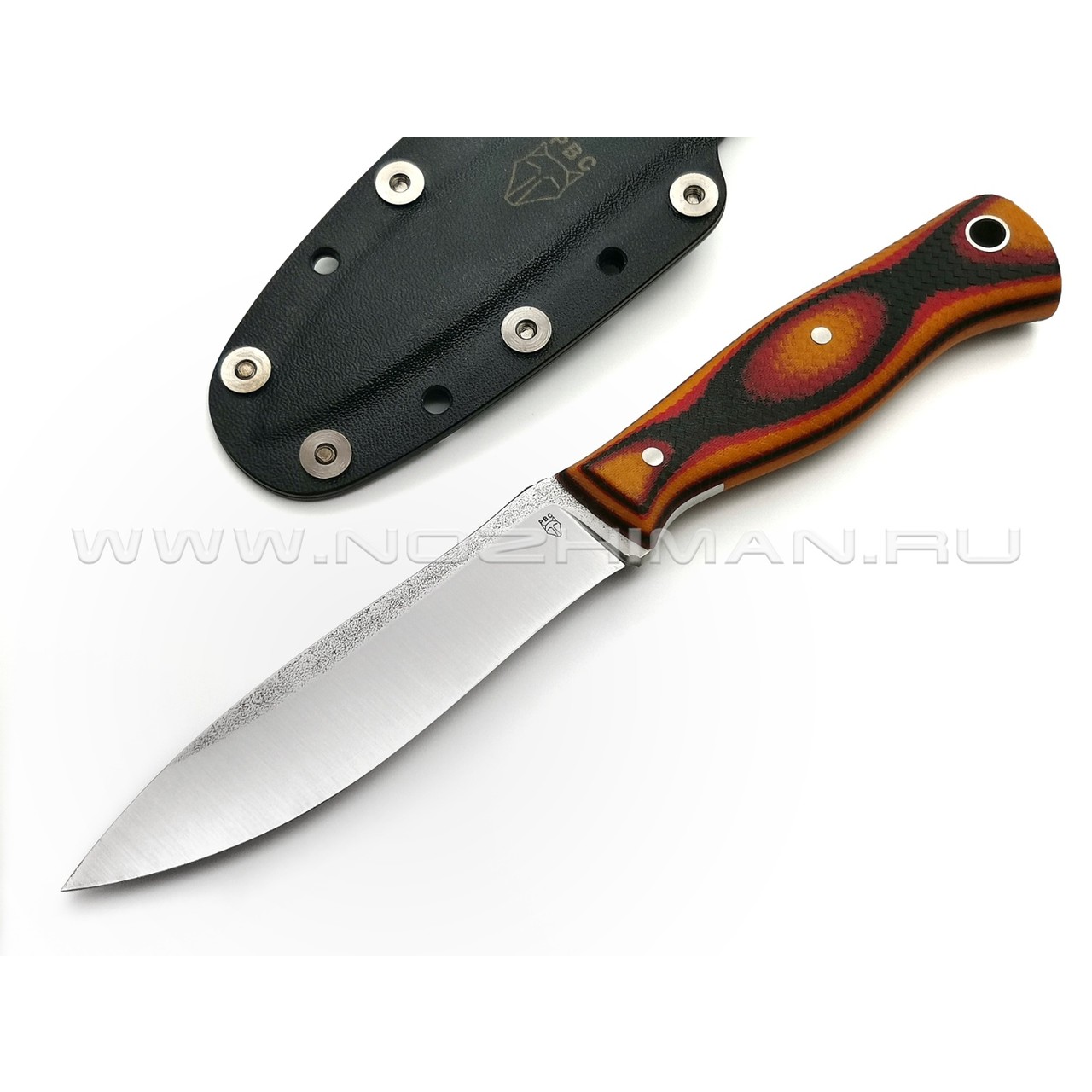 РВС нож "Гудкэт М" сталь N690, рукоять микарта black, red & orange