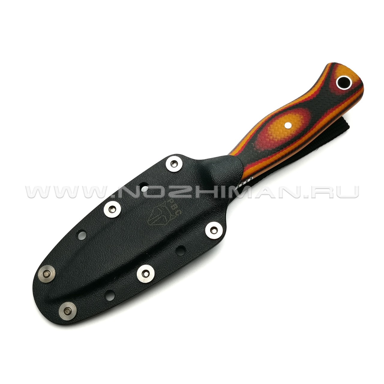РВС нож "Гудкэт М" сталь N690, рукоять микарта black, red & orange
