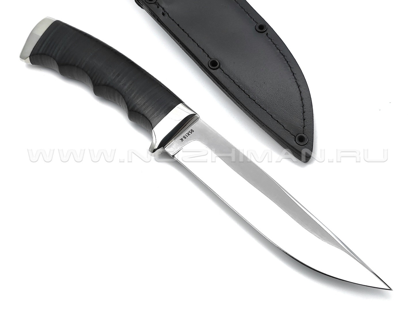 Нож "Кобра-2" сталь 95Х18, рукоять наборная кожа (Титов & Солдатова)