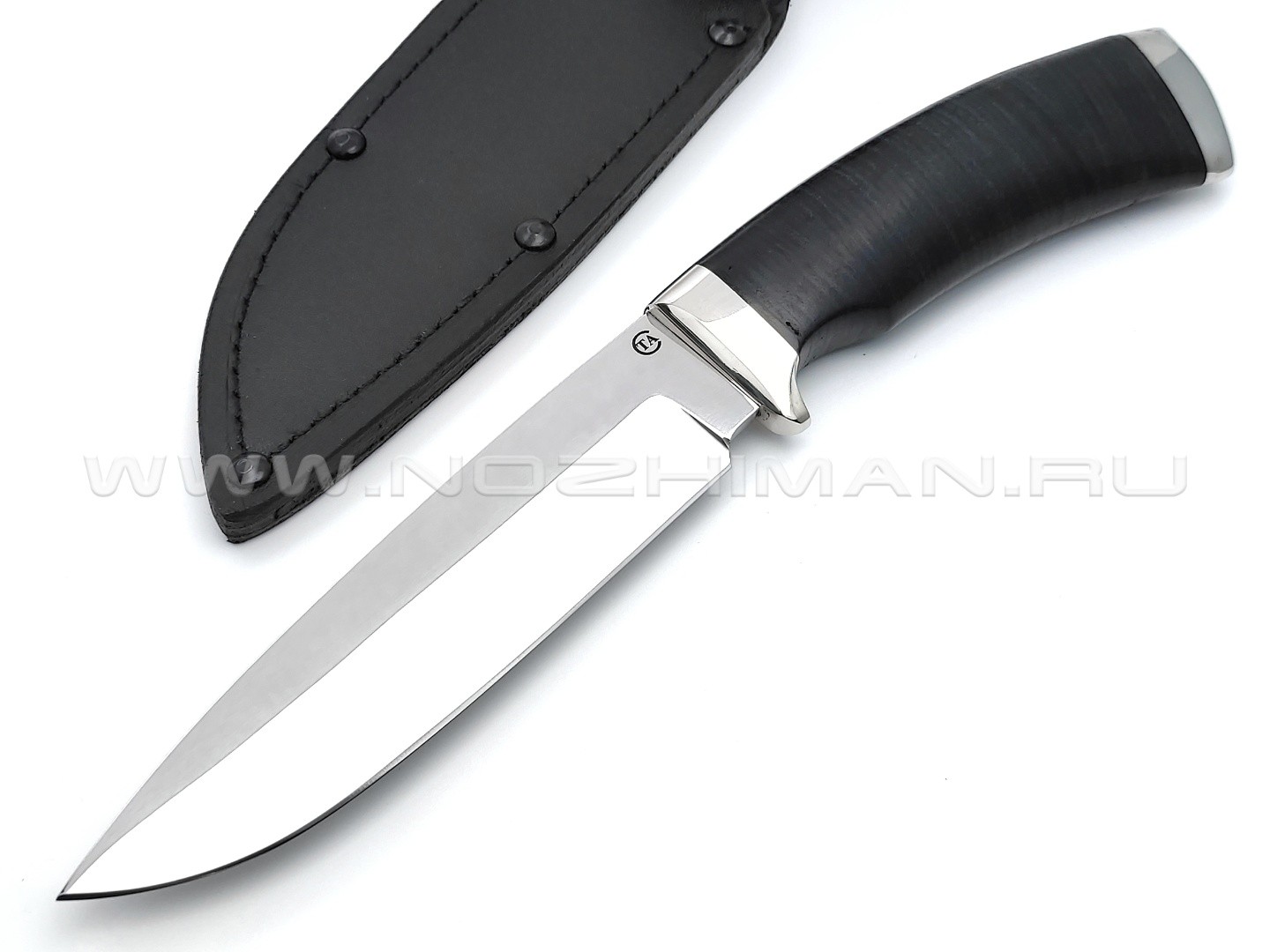 Нож "Кубанец" сталь 95Х18, рукоять наборная кожа (Титов & Солдатова)