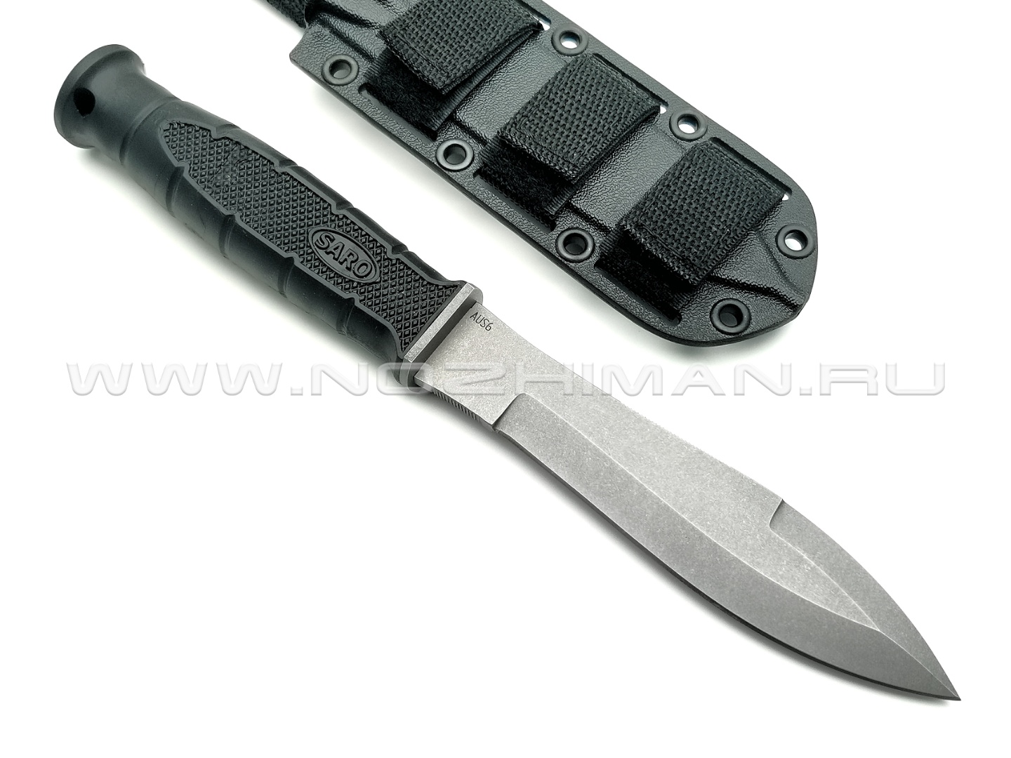 Saro нож Нерпа сталь Aus-6, рукоять резина