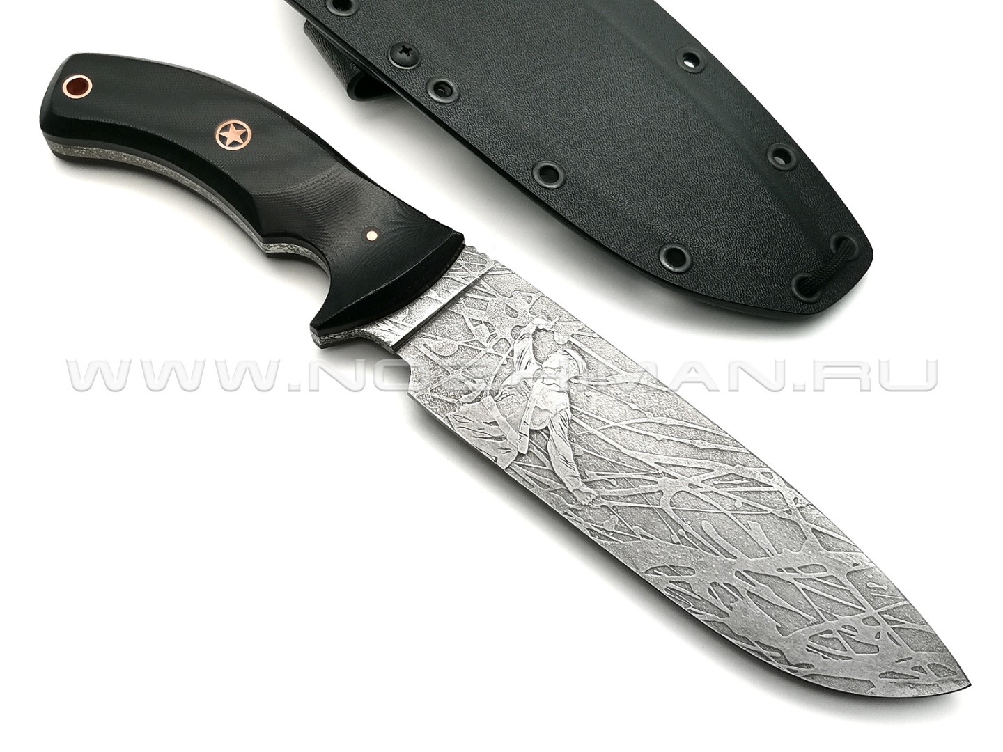 Волчий Век нож "Команданте XL - Custom" сталь PGK WA, рукоять G10 black