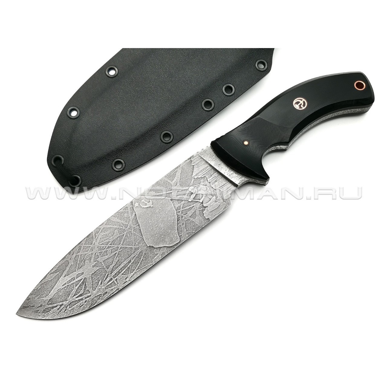 Волчий Век нож "Команданте XL - Custom" сталь PGK WA, рукоять G10 black