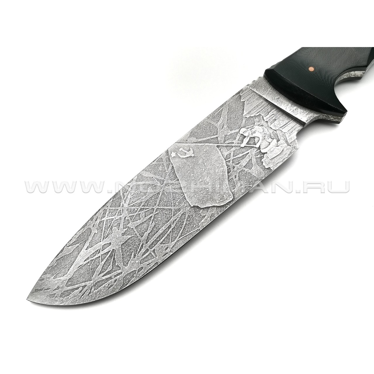 Волчий Век нож "Команданте XL - Custom" сталь PGK WA, рукоять G10 black