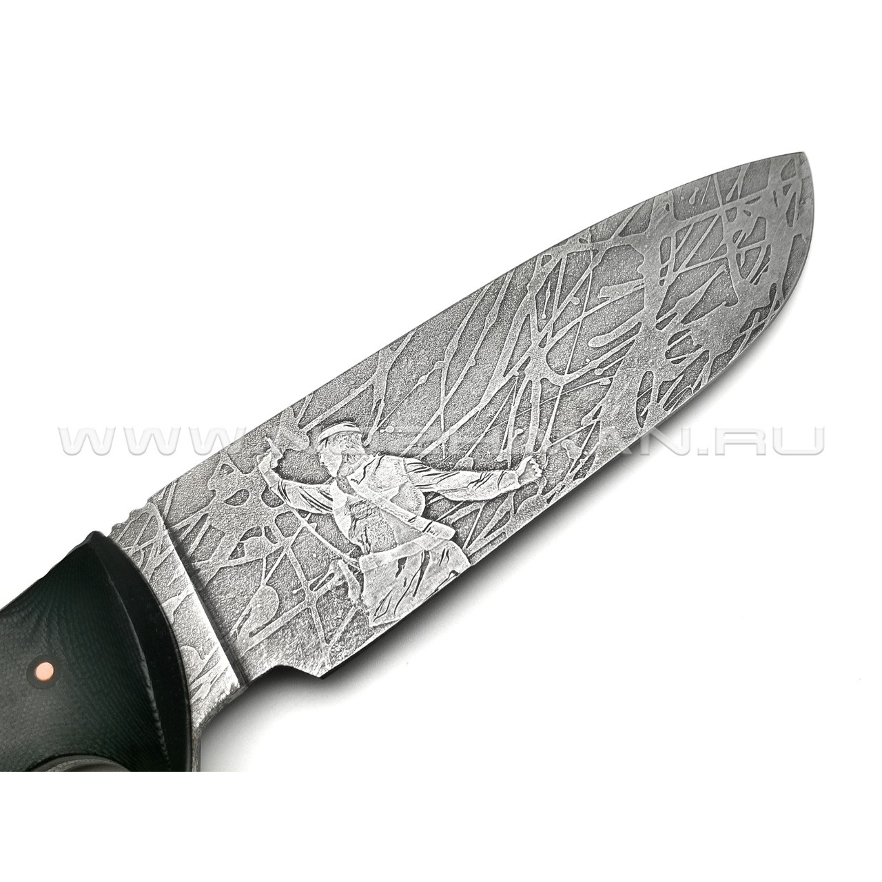 Волчий Век нож "Команданте XL - Custom" сталь PGK WA, рукоять G10 black