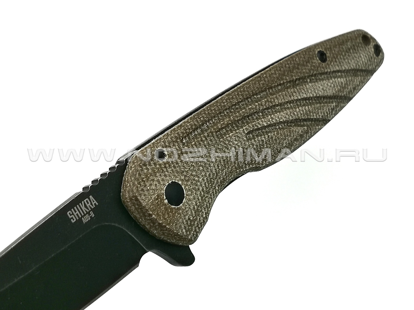 Ontario нож Shikra 8599 сталь Aus-8, рукоять микарта, титан
