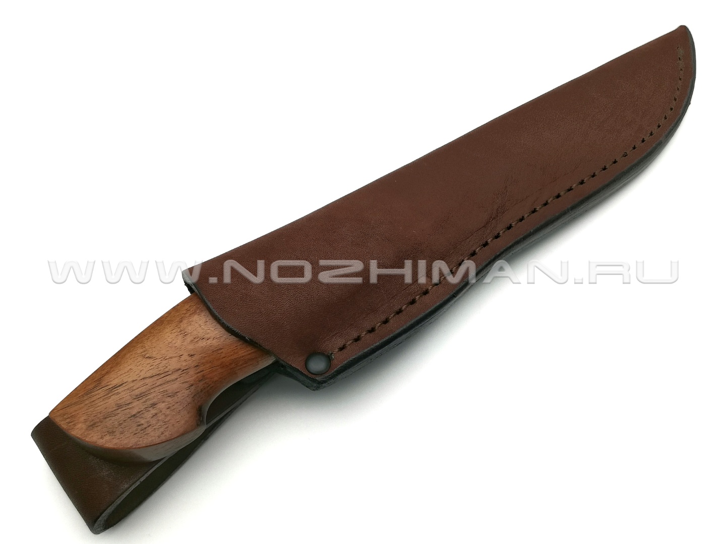 Нож "НЛВ22" ламинат 9ХС, рукоять палисандр, мокумэ-гане (Кузница Васильева)