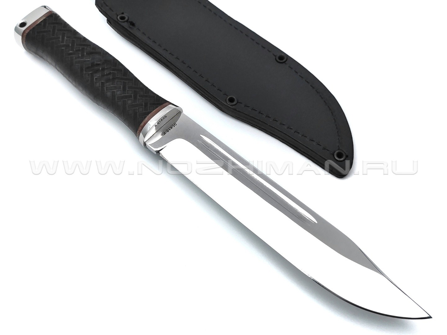 Нож "Комбат-2" сталь 95Х18, рукоять резина (Титов & Солдатова)
