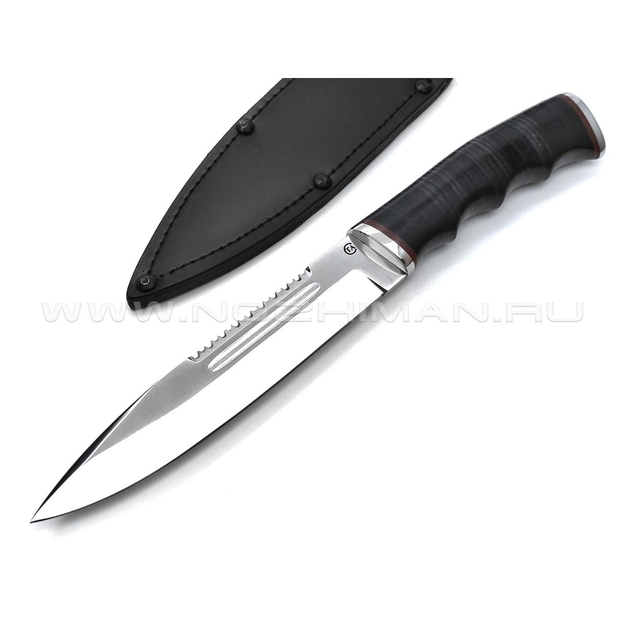 Нож "Казак-2" сталь 95Х18, рукоять наборная кожа (Титов & Солдатова)