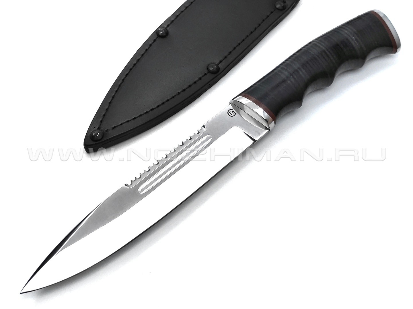 Нож "Казак-2" сталь 95Х18, рукоять наборная кожа (Титов & Солдатова)