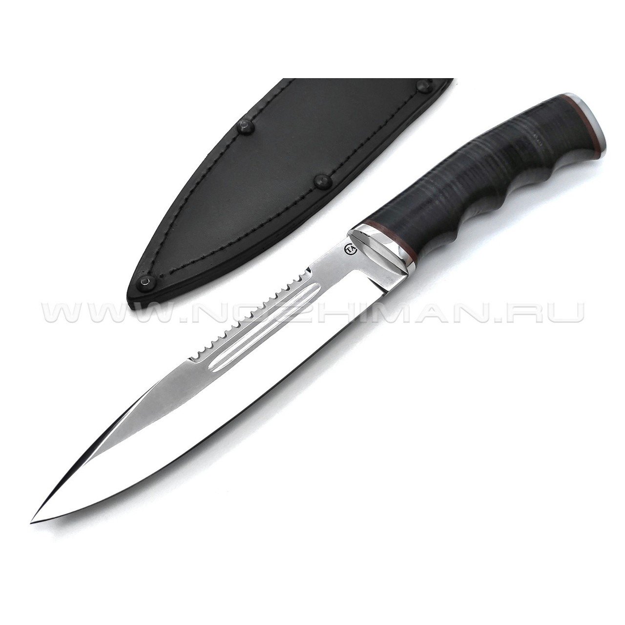 Нож "Казак-2" сталь 95Х18, рукоять наборная кожа (Титов & Солдатова)