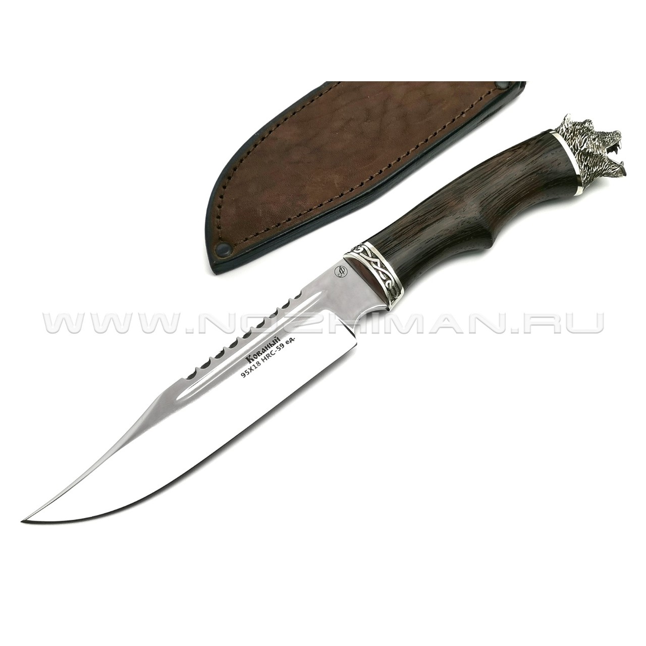 Нож Рэкс сталь 95Х18, рукоять венге, мельхиор (Фурсач А. А.)
