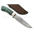 Нож Ирбис сталь CPM S90V, рукоять кап клёна, мельхиор (Фурсач А. А.)