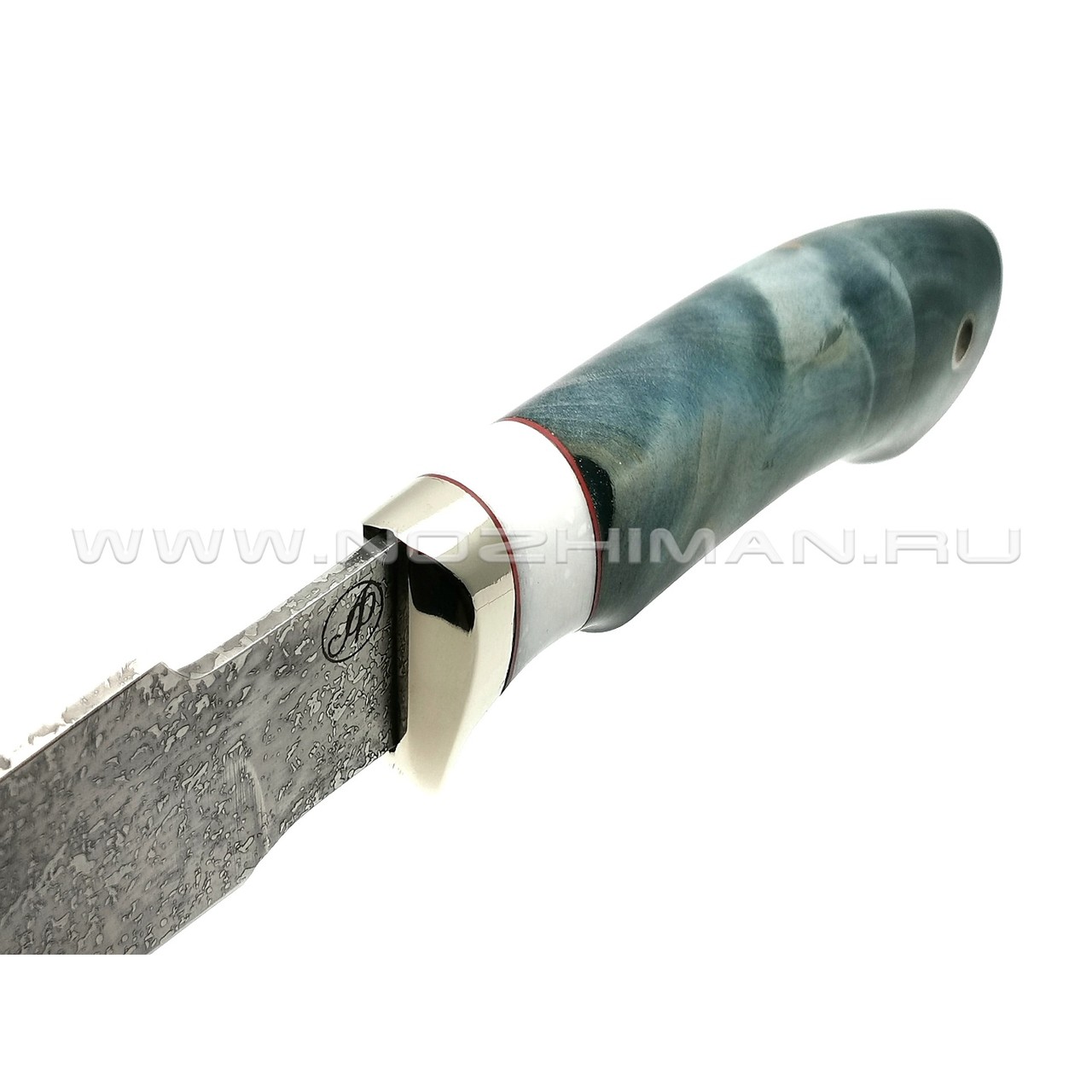 Нож Ирбис сталь CPM S90V, рукоять кап клёна, мельхиор (Фурсач А. А.)